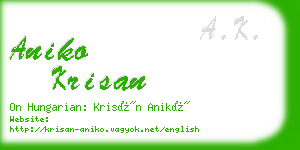 aniko krisan business card